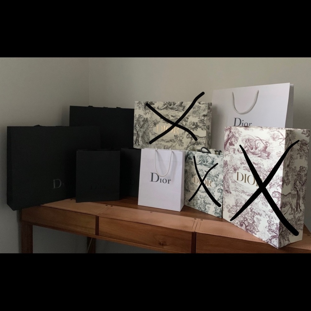 💯Authentic Christian Dior Paper Shopping Bags